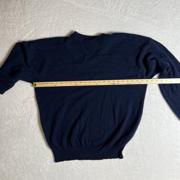 Mens Cashmere Sweater Sz L Navy Timeless Minimalism Understated Luxury Old Money - Picture 5 of 7